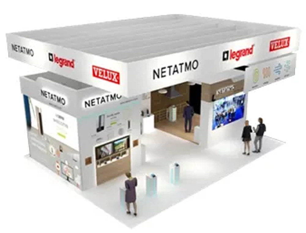 Professional 30x40 trade show booth setup